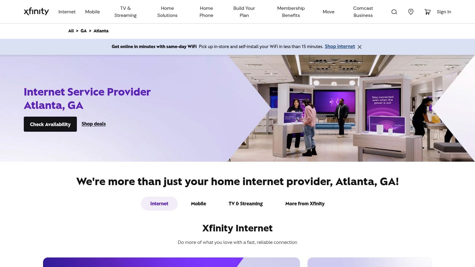 Xfinity (Comcast) Cable Internet