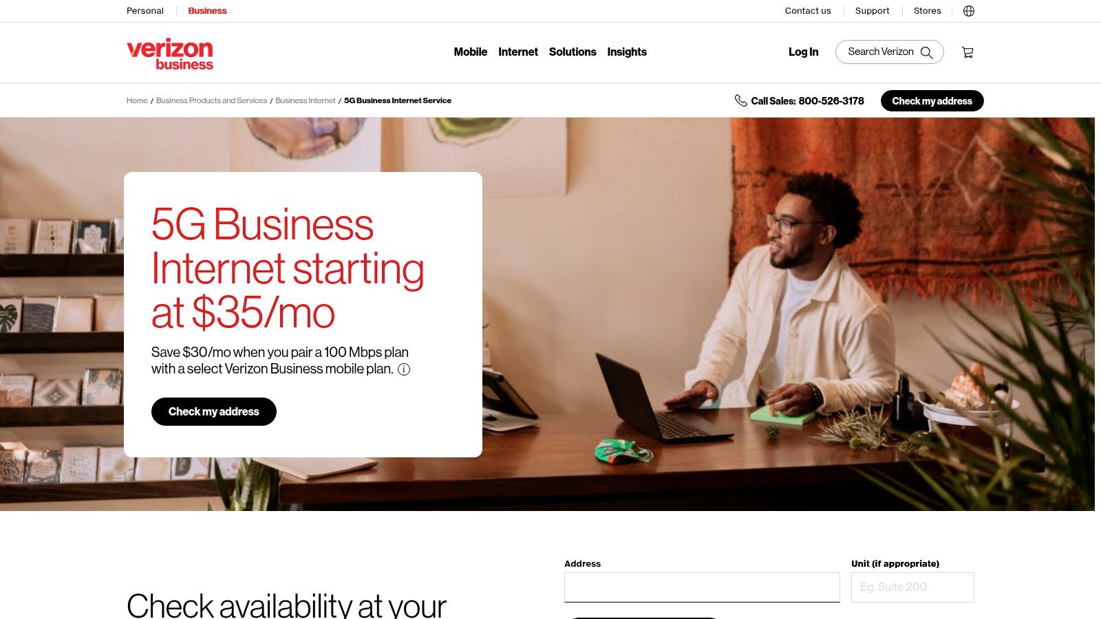 Verizon Business (5G Business Internet and mobility)
