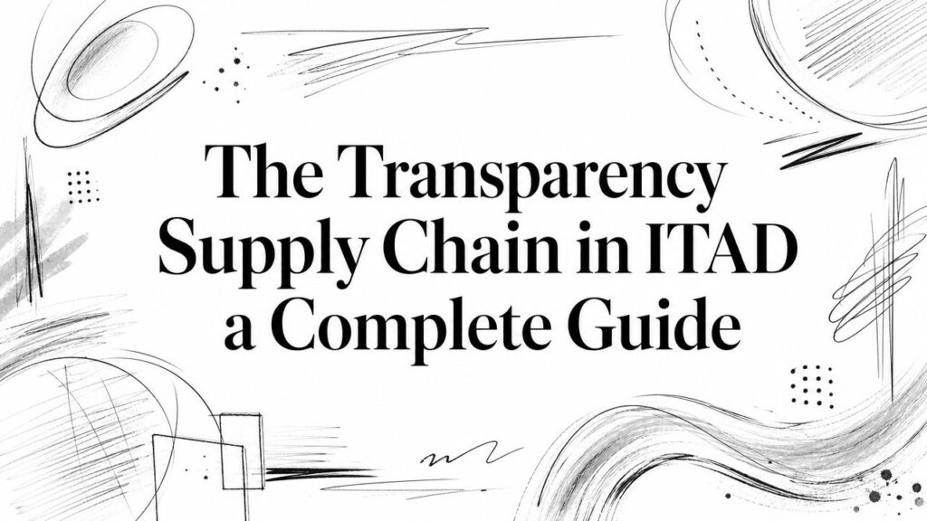 The Transparency Supply Chain in ITAD a Complete Guide title with abstract black-and-white sketches shown.