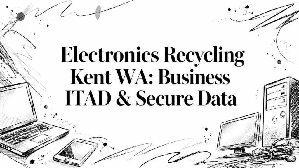 Technicians safely handle e-waste during electronics recycling in Kent, WA at a modern facility.