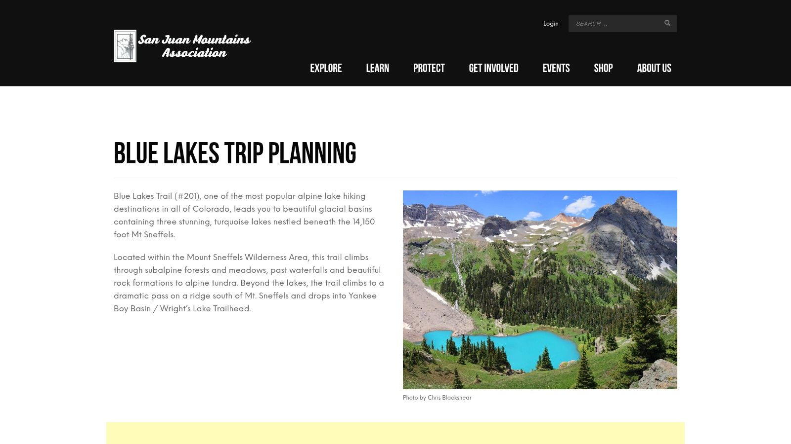 Blue Lakes Trail (Mount Sneffels Wilderness)