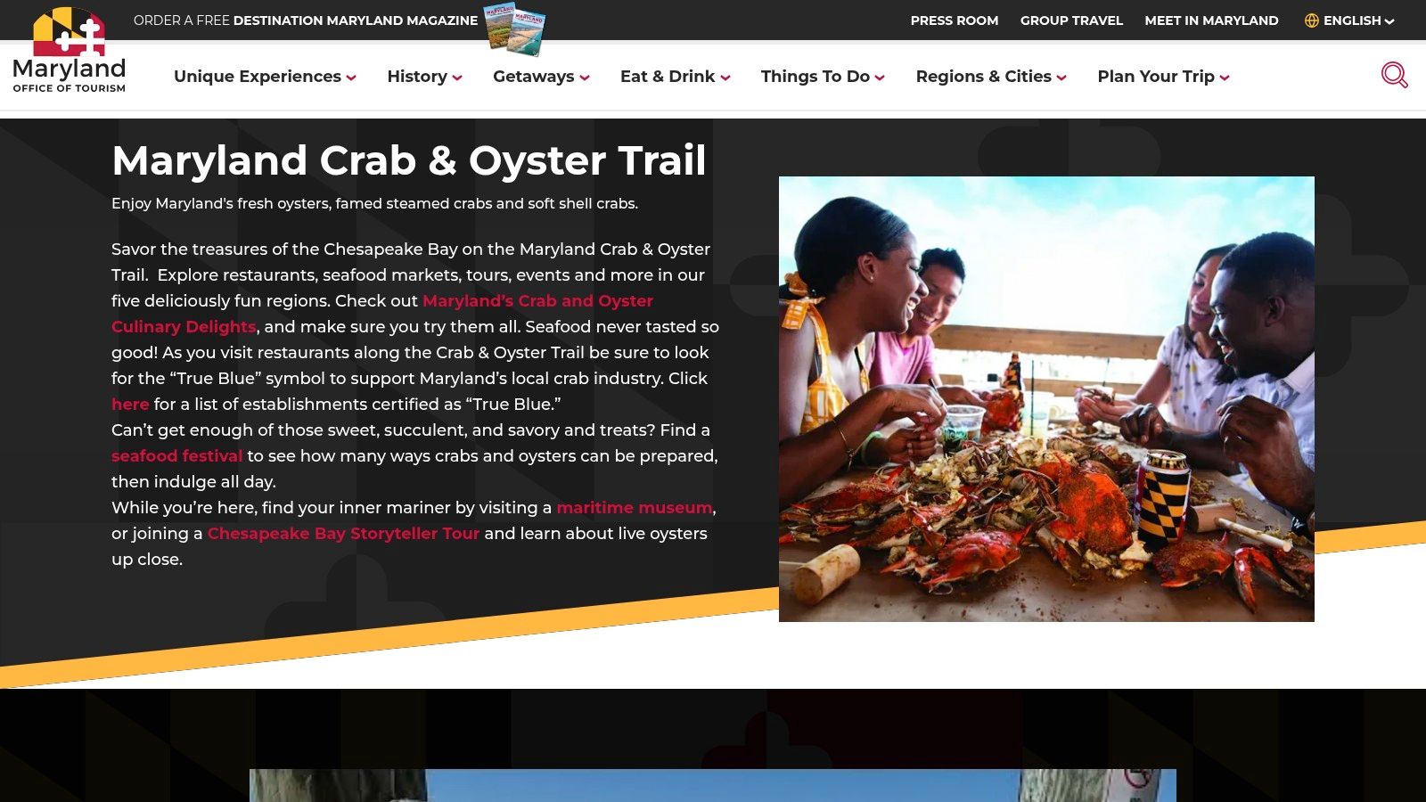 Maryland Crab & Oyster Trail Visit Maryland
