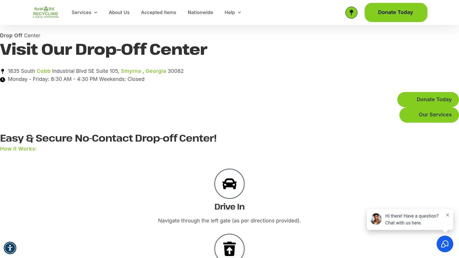 Reworx Recycling Smyrna GA Drop Off Center