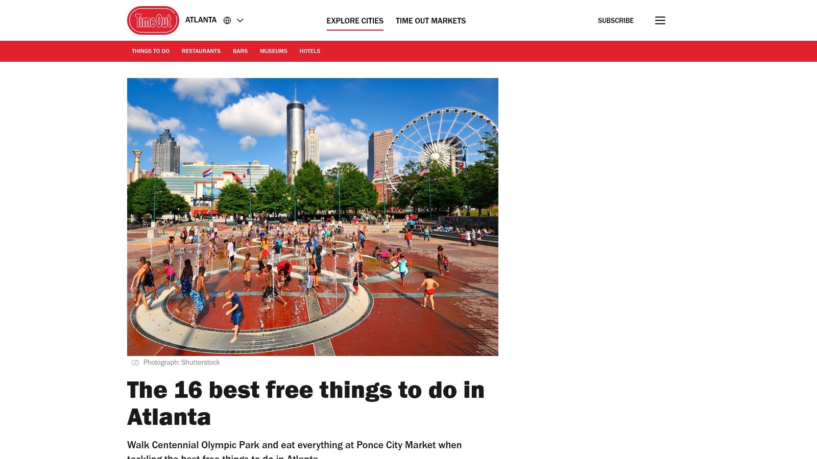 Time Out Atlanta for the Best Free Things to Do