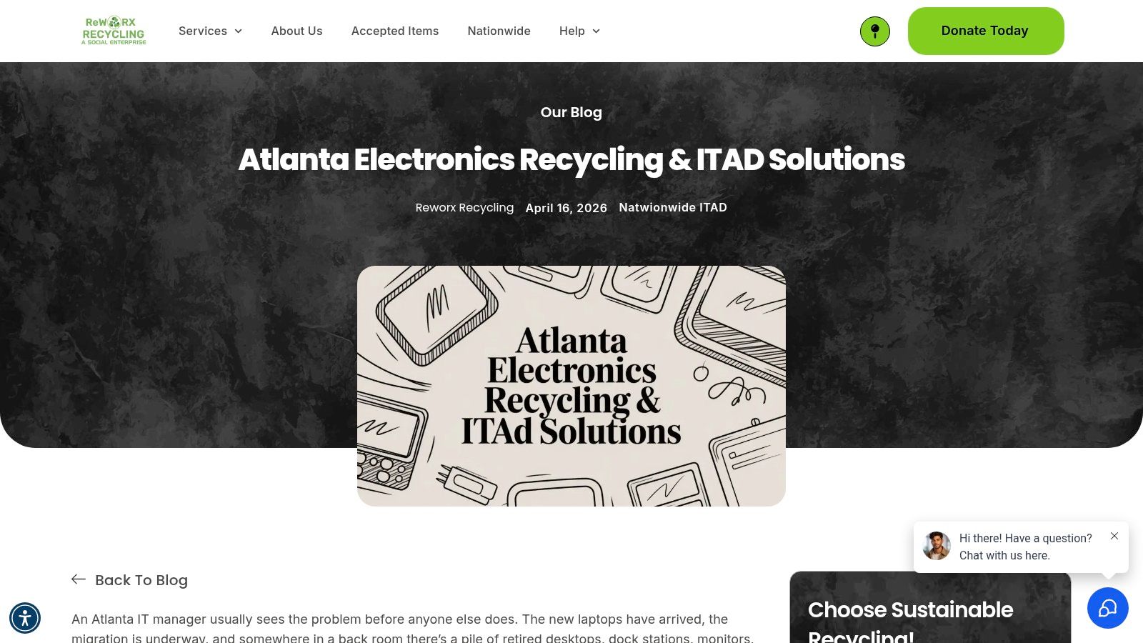 Atlanta Electronics Recycling and ITAD Solutions