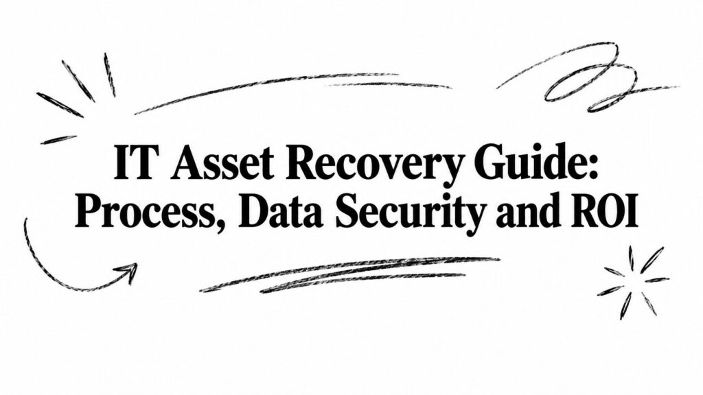 A title slide for the IT Asset Recovery Guide covering process, data security, and ROI.