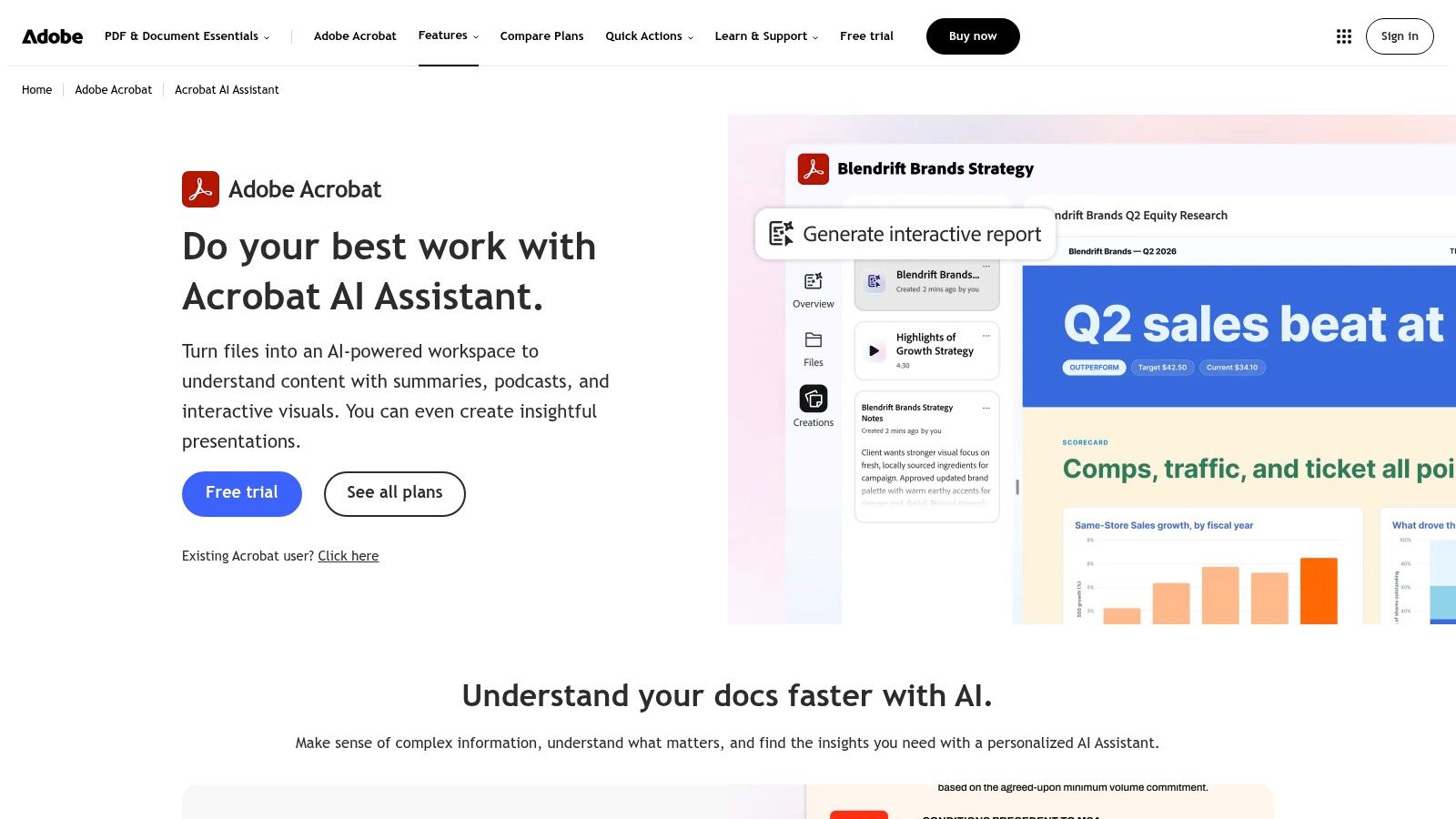 Adobe Acrobat AI Assistant and PDF Spaces